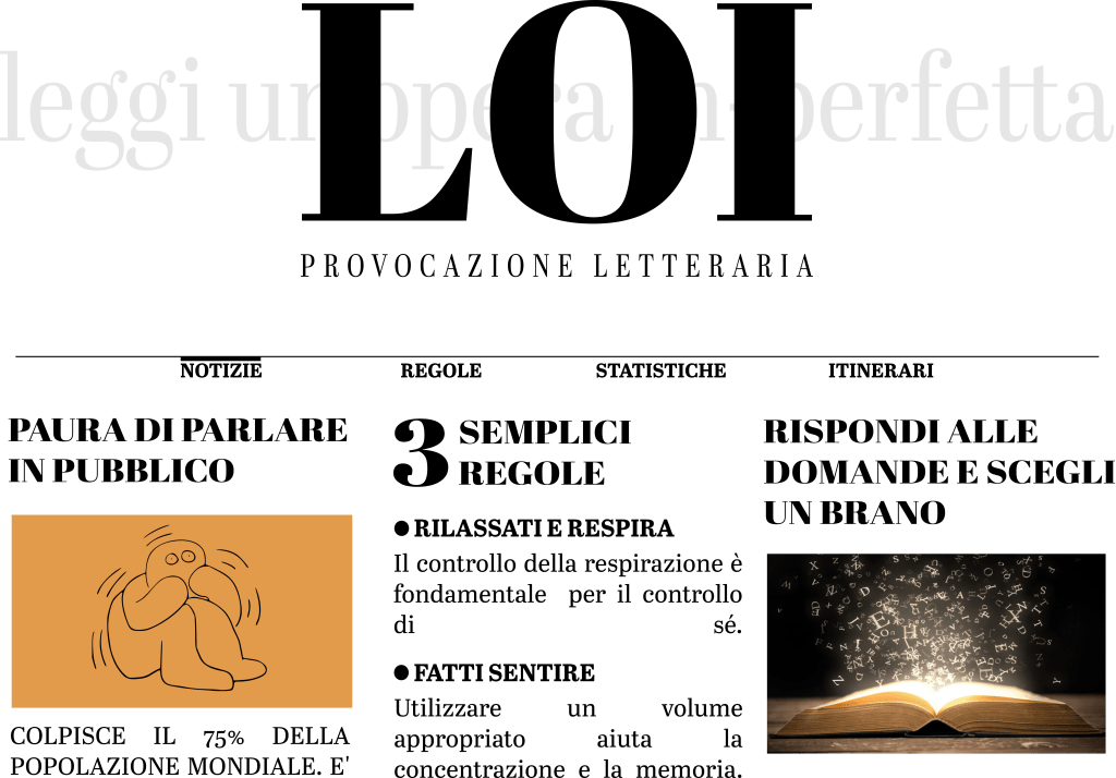 12-13 Settembre 2020 a Ruffano Le: LOI, provocazione letteraria&nbsp;itinerante